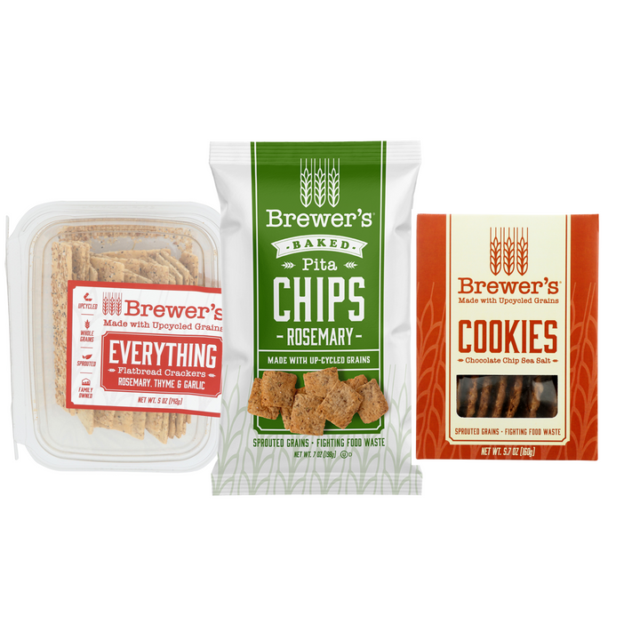 Brewer's Flavor Variety 3 Pack -- 1 Rosemary Pita, 1 Everything Flatbread, 1 Cookie
