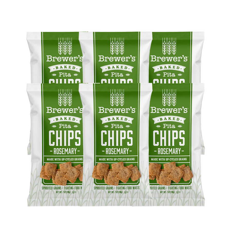Rosemary Pita Chips A perfect balance of herbaceous flavor and natural salt. The familiar rosemary pairs excellent with the nutty notes of the roasted barley and wheat.